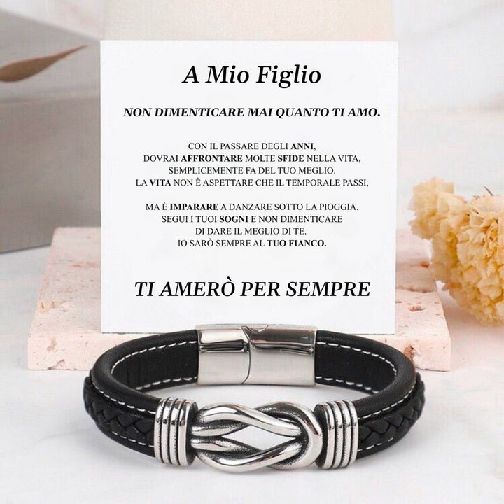 BRACCIALE ETERNITY LOVE MASCHILE CON DEDICA OMAGGIO