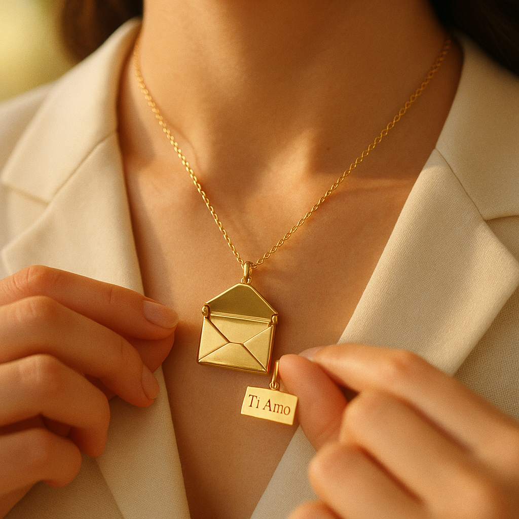 COLLANA "LETTERA D'AMORE" CON MESSAGGIO SEGRETO