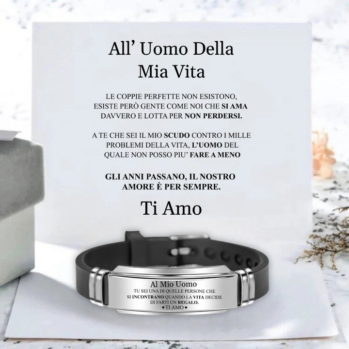 BRACCIALE CON INCISIONE E DEDICA OMAGGIO