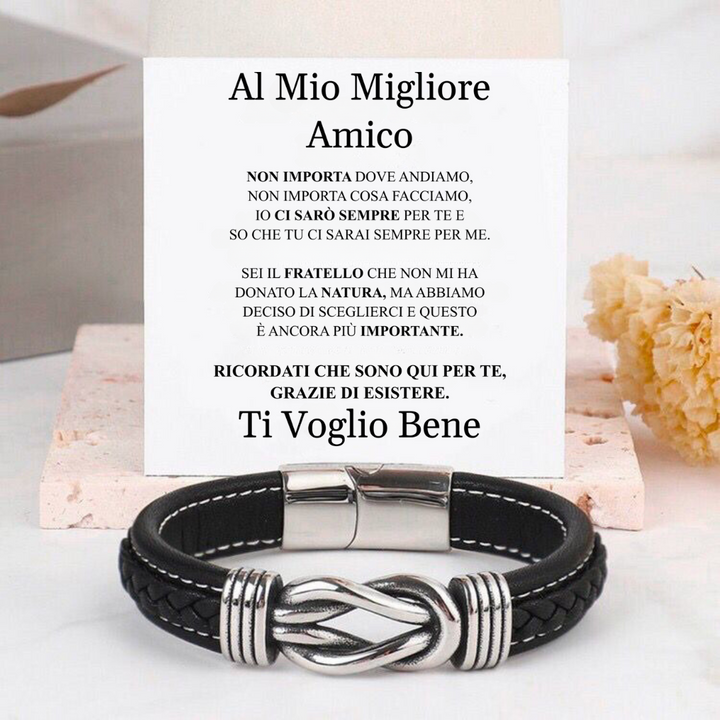 BRACCIALE ETERNITY LOVE MASCHILE CON DEDICA OMAGGIO