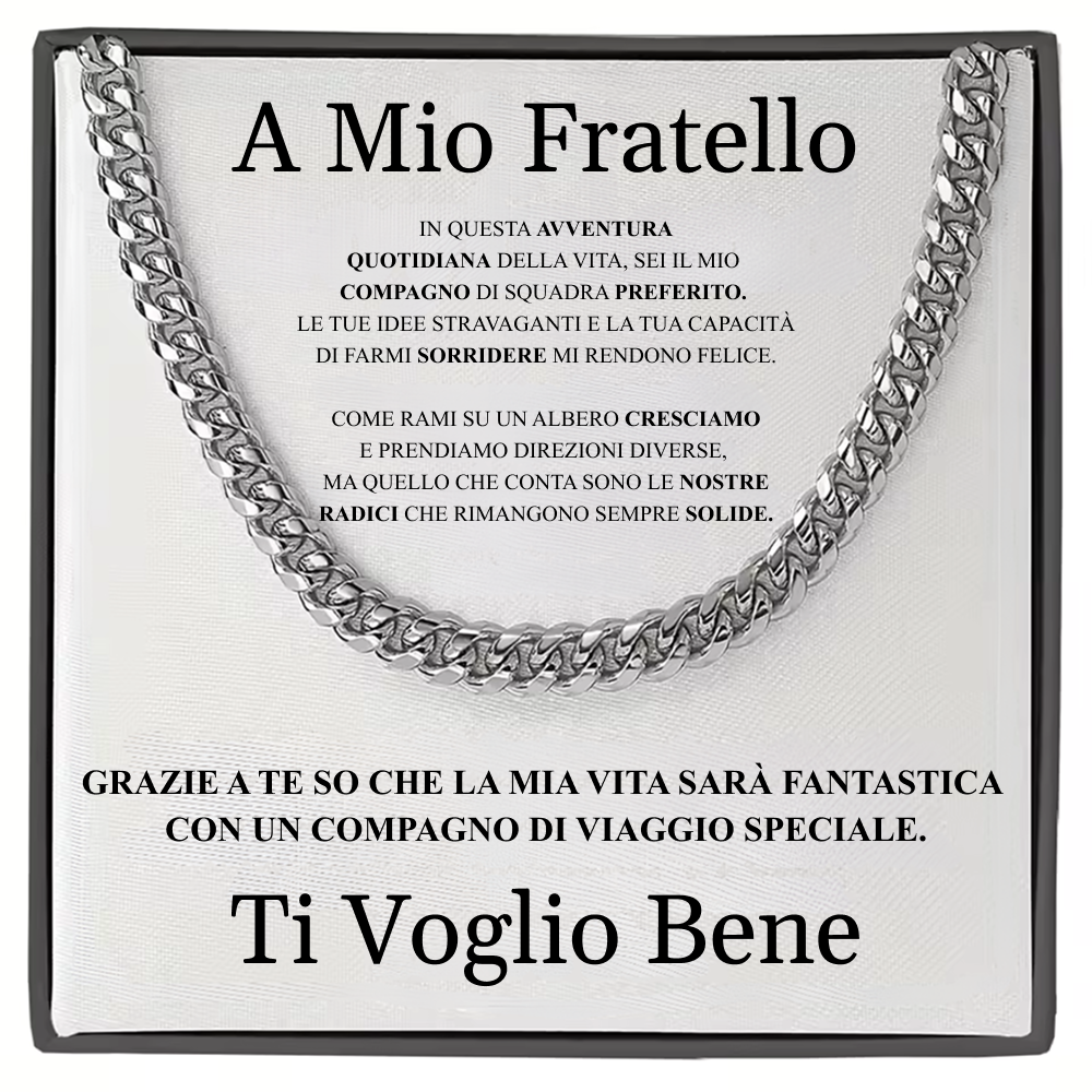 COLLANA CUBAN CON DEDIDA OMAGGIO