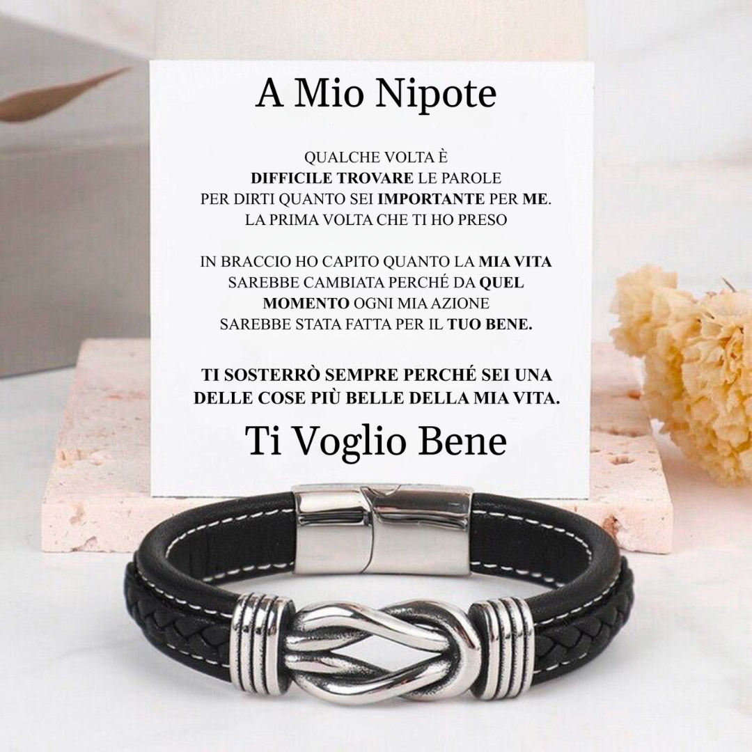 BRACCIALE ETERNITY LOVE MASCHILE CON DEDICA OMAGGIO