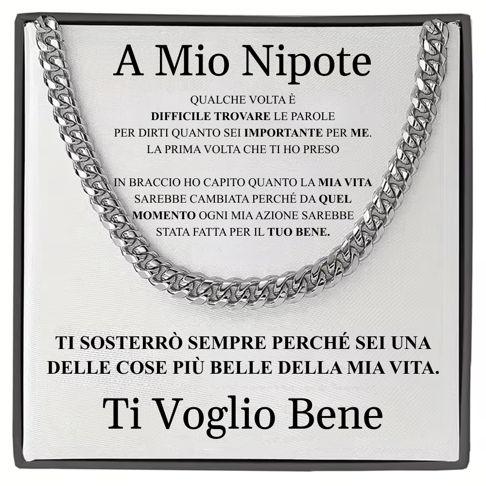 COLLANA CUBAN CON DEDIDA OMAGGIO