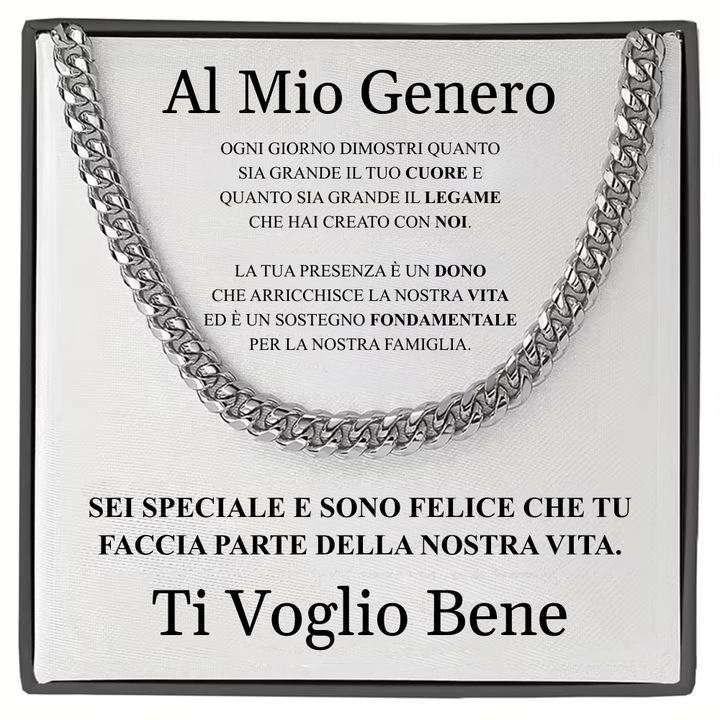 COLLANA CUBAN CON DEDIDA OMAGGIO