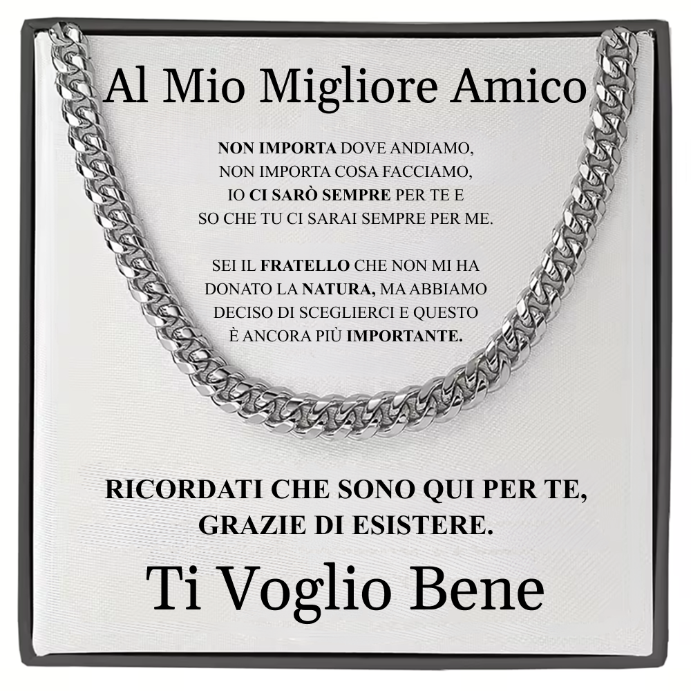 COLLANA CUBAN CON DEDIDA OMAGGIO