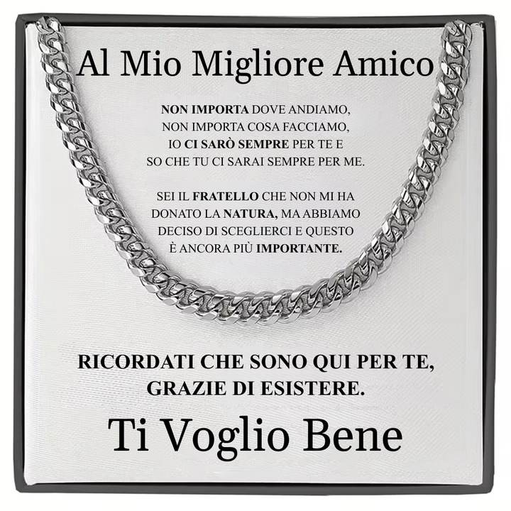 COLLANA CUBAN CON DEDIDA OMAGGIO