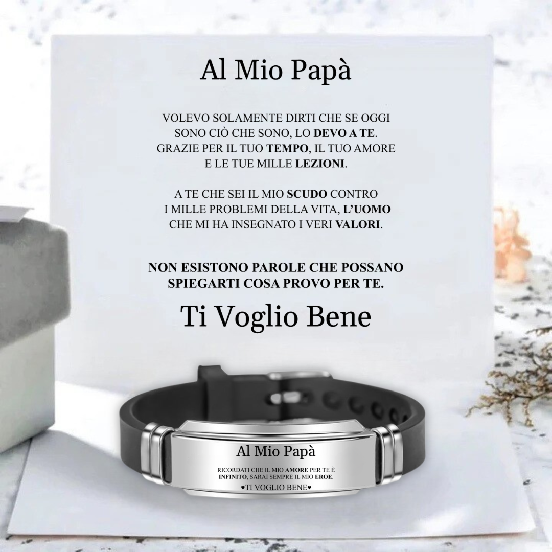 BRACCIALE CON INCISIONE E DEDICA OMAGGIO