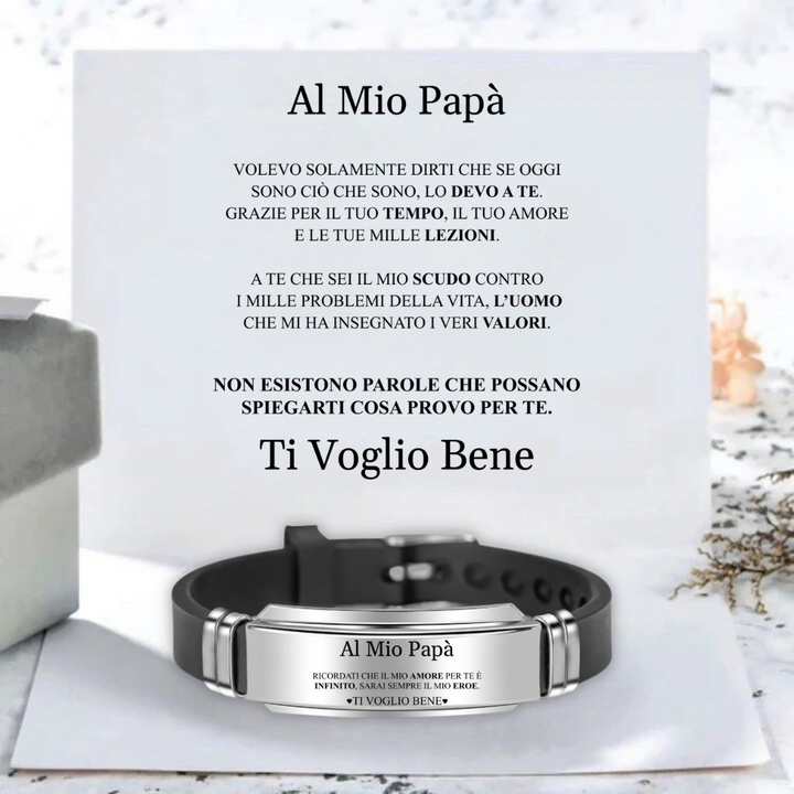 BRACCIALE CON INCISIONE E DEDICA OMAGGIO
