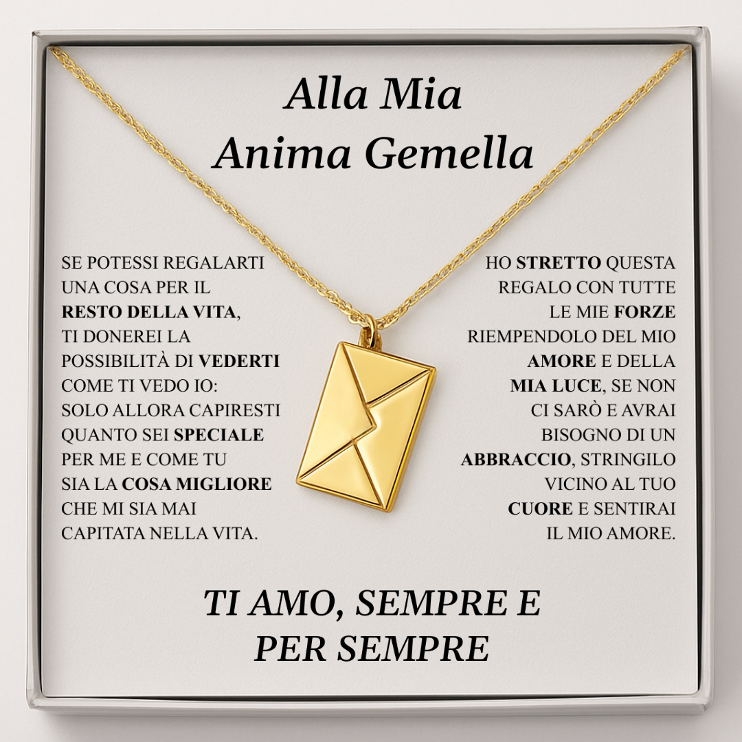 COLLANA "LETTERA D'AMORE" CON MESSAGGIO SEGRETO