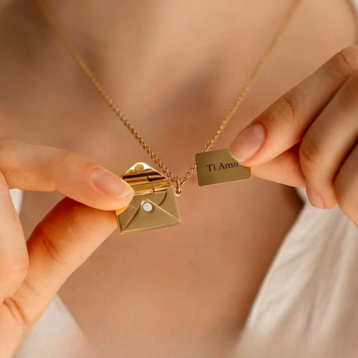 COLLANA "LETTERA D'AMORE" CON MESSAGGIO SEGRETO