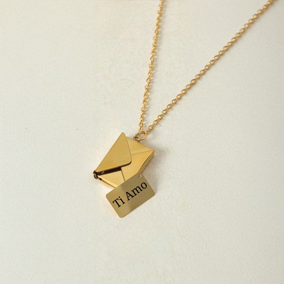 COLLANA "LETTERA D'AMORE" CON MESSAGGIO SEGRETO