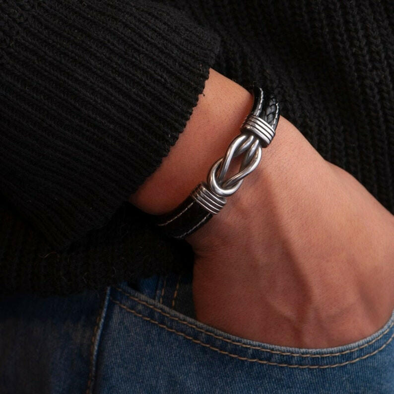BRACCIALE ETERNITY LOVE MASCHILE CON DEDICA OMAGGIO