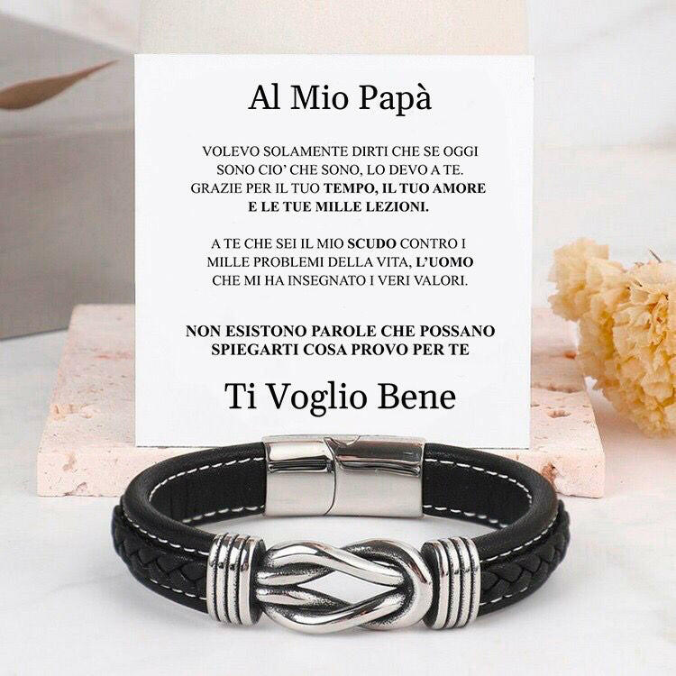 BRACCIALE ETERNITY LOVE MASCHILE CON DEDICA OMAGGIO