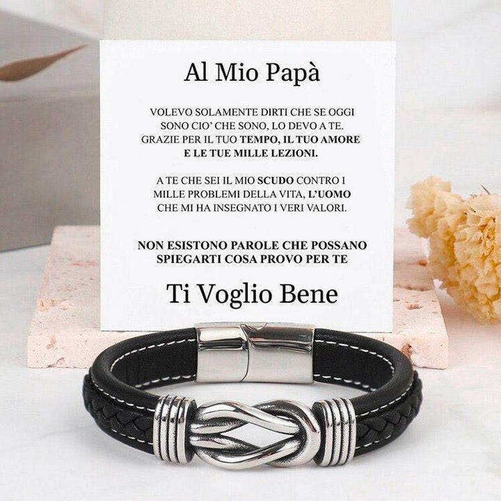BRACCIALE ETERNITY LOVE MASCHILE CON DEDICA OMAGGIO
