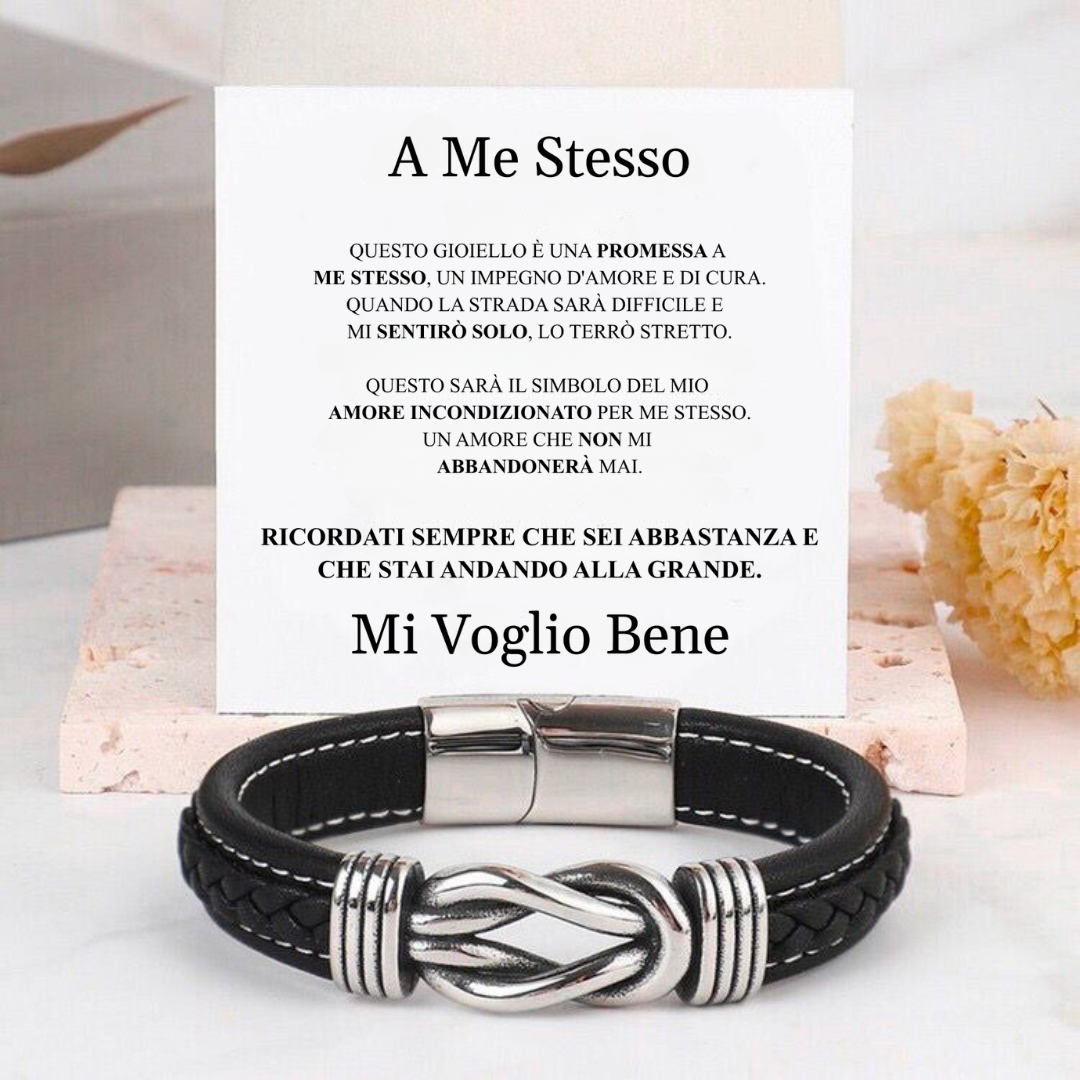 BRACCIALE ETERNITY LOVE MASCHILE CON DEDICA OMAGGIO